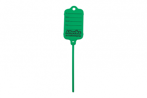Keytag, grønn, eget trykk 1 side