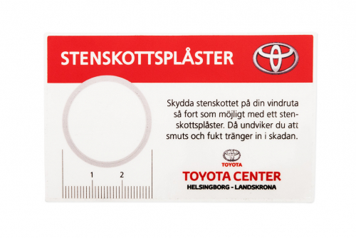 Steinsprutplaster med eget trykk