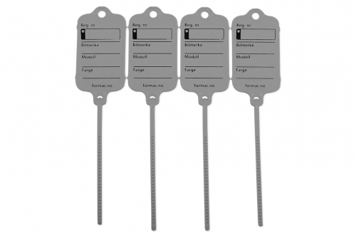 Keytag standard grå
