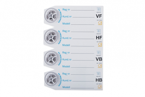 Ventilmerking, standard