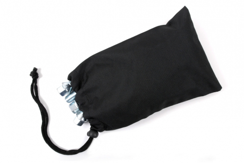 Boltpose i tekstil, sort uten trykk